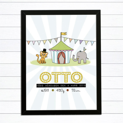 barntavla cirkus namn poster