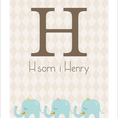 barntavla doppresent elefant
